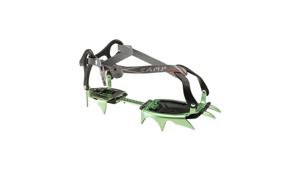 C.A.M.P. XLC 490 Universal Crampons, w/Older Vibrim Antiballing Plates, Green 34501R