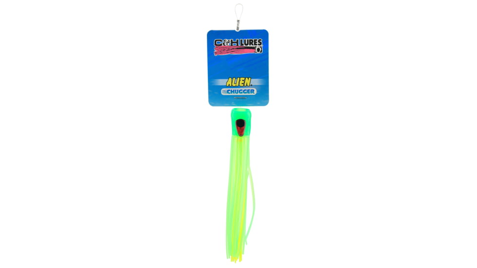 C&amp;H Lures Alien Chugger Lure, 6.5in/16.5 cm, Green/Chartreuse, CH-ALCH-02