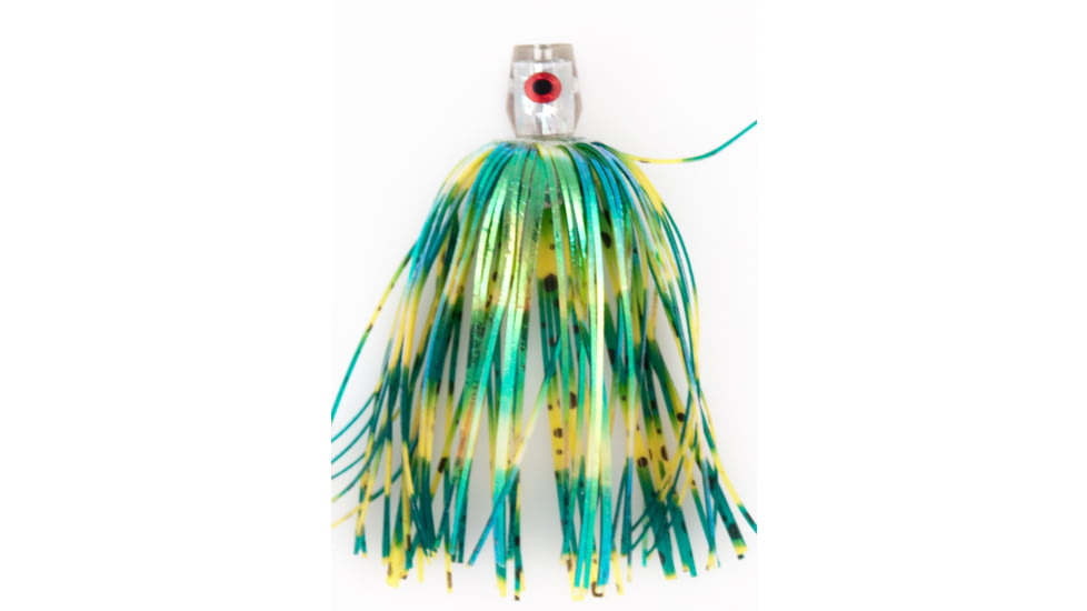 C&amp;H Lures King Buster Bling Series Lure, Chartreuse/Green/Firetail Skirt, 3 Piece, CH-BL31