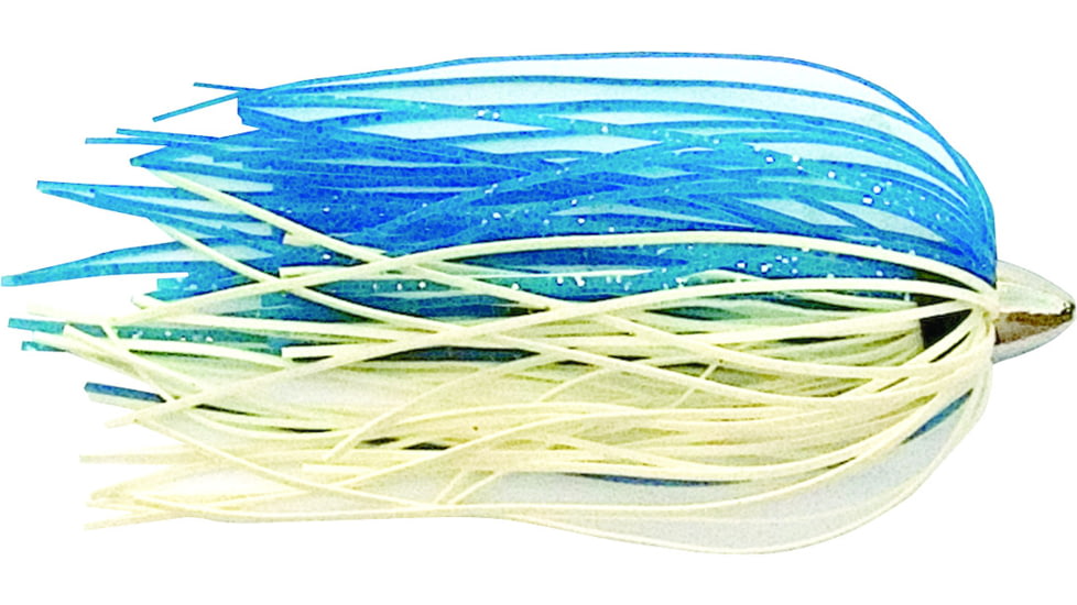 C&amp;H Lures King Buster Kingfish Pro-Rig, Two #4 4x Treble Hooks, Camo Brown Wire, 3 ft, 1/8oz, Blue/White Skirt, Camo Brown Wire, CH-KR01