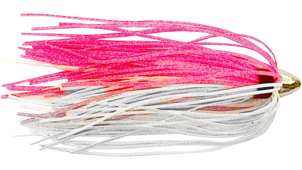 C&amp;H Lures King Buster Kingfish Pro-Rig, Two #4 4x Treble Hooks, Camo Brown Wire, 3 ft, 1/8oz, Pink/White Skirt, CH-KR13