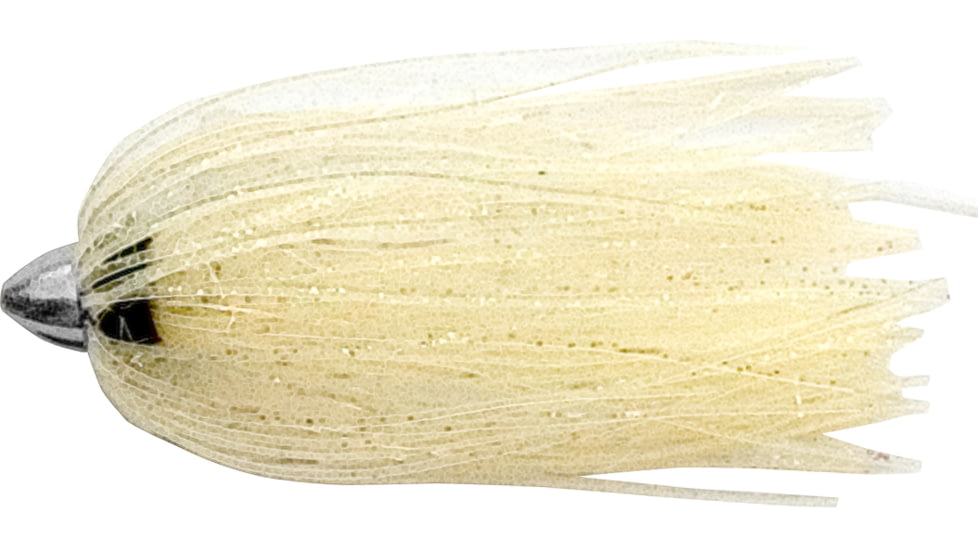 C&amp;H Lures King Buster Lure, 1/8 oz Head, Clear Silver Fleck/Pearl Skirt, 2.5 in, 3 Piece, CH-KB26