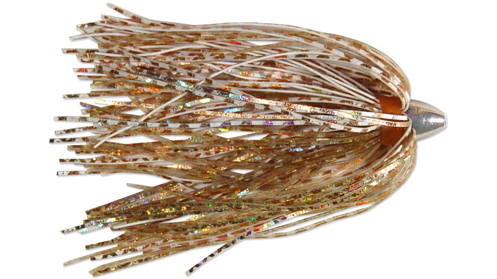 C&amp;H Lures King Buster Lure, 1/8 oz Head, Gold/White/Gold Fleck Skirt, 2.5 in, 3 Piece, CH-KB37