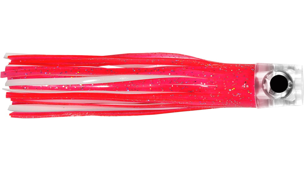 C&amp;H Lures Lil Stubby Mono Bait Rig, Bait Spring &amp; Pin 100LB Mono, 6 ft, 7/0 Hook, Pink/White Skirt, CH-LSBR13