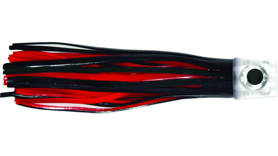 C&amp;H Lures Lil Stubby Trolling Lure, Flat Head 5.5in, Black/Red Skirt, CH-LS19