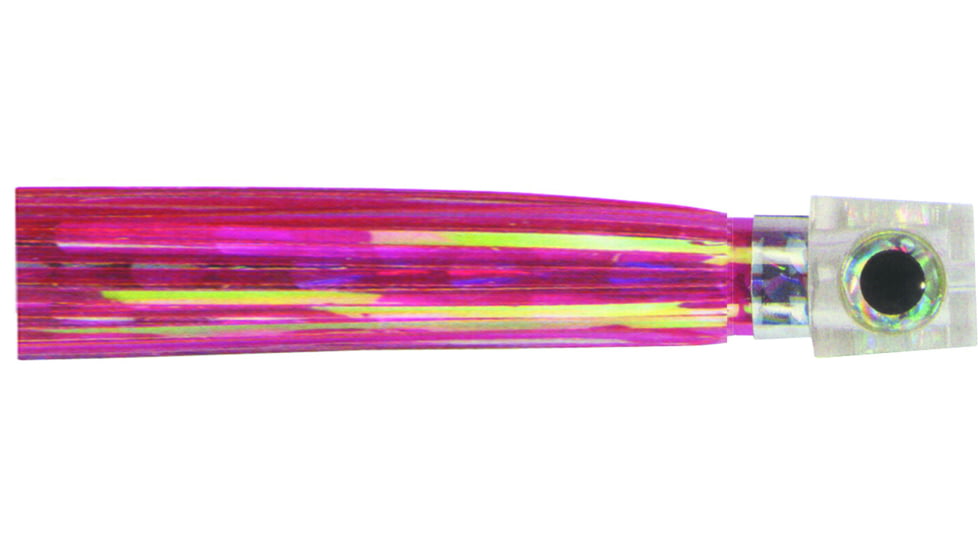 C&amp;H Lures Lil Stubby Trolling Lure, Flat Head 5.5in, Pink/Flake Skirt, CH-LS22