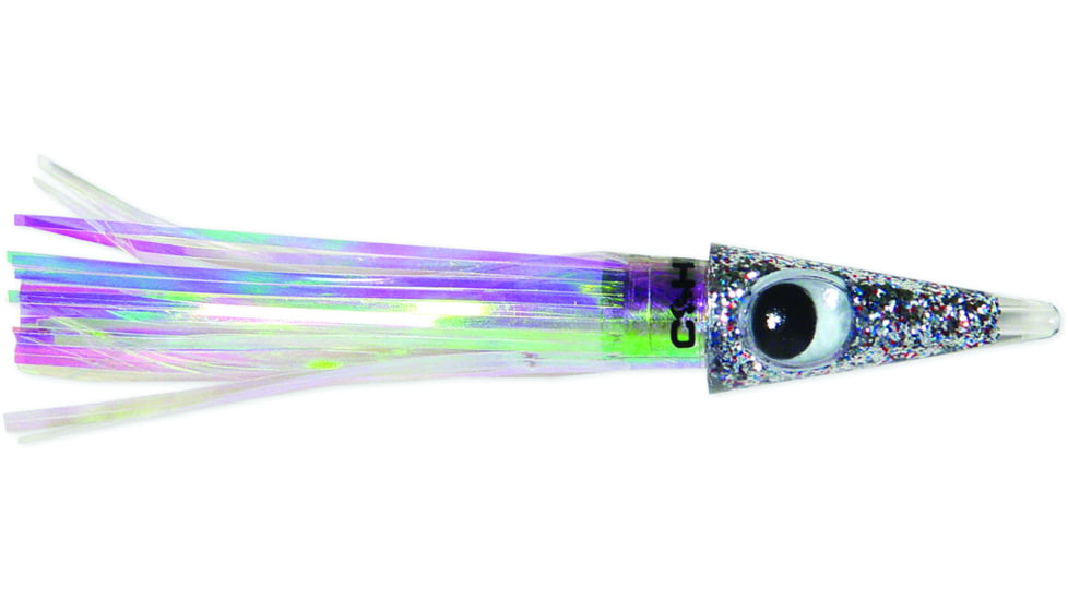 C&amp;H Lures Tuna Tango Trolling Lure, 49.6 g Head, 5.75in/14.6 cm, 1.75oz, Oyster Mylar Skirt, CH-TT26
