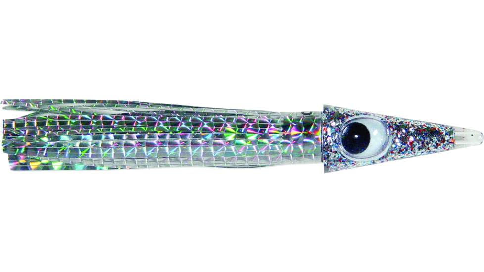 C&amp;H Lures Tuna Tango Trolling Lure, 49.6 g Head, 5.75in/14.6 cm, 1.75oz, Silver Mylar Skirt, CH-TT27