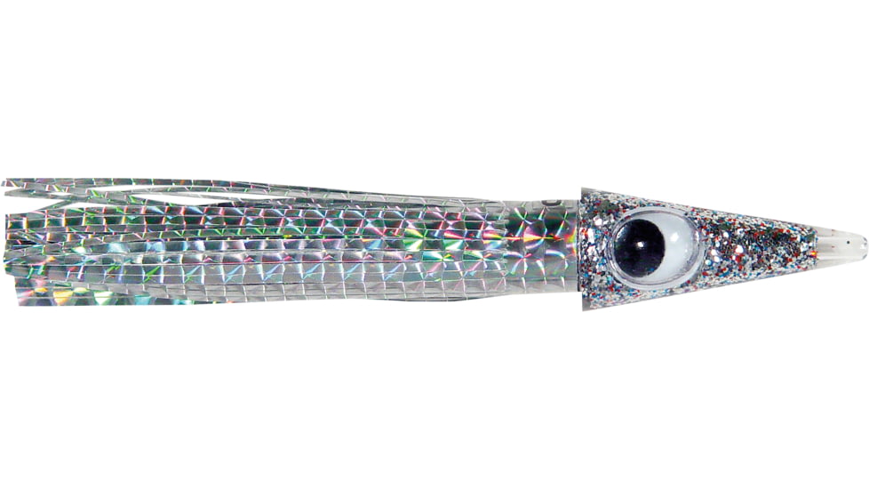 C&amp;H Lures Tuna Tango Trolling Lure, Rigged &amp; Ready, 100LB Mono, 6 ft, 7/0 Hook, Silver Mylar Skirt, CH-RRTT27