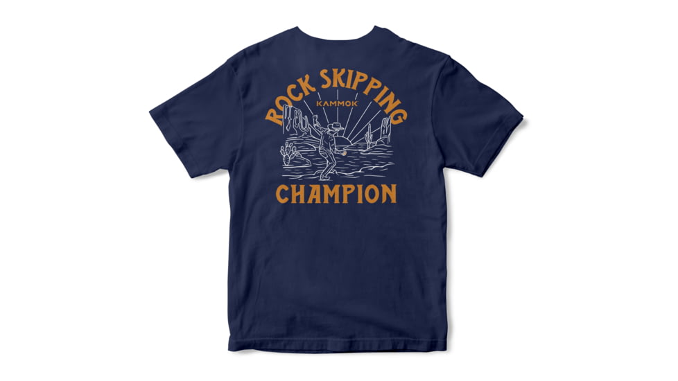 Kammok Rock Skipper Shirt Outlet FAF272F7, Midnight Blue, Small, ONTeeShirtROCKSKIPSBLU