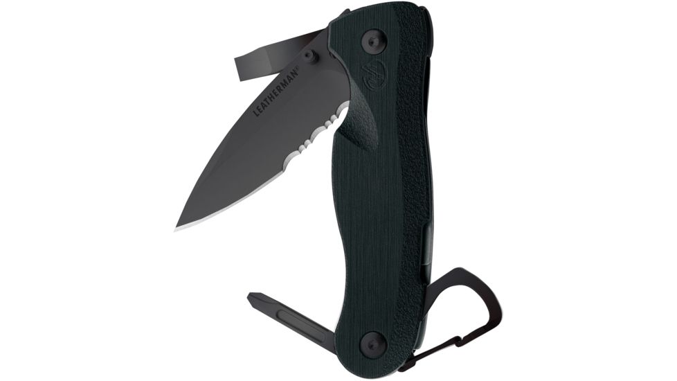 Leatherman Crater c33Tx Pocket Knife, Straight/Serrated Blade/ Black DLC - 8602251