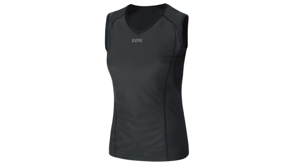 GOREWEAR Womens M WINDSTOPPERR Base Layer Sleeveless Shirt in Black 2XS Form fit Windproof 3AC6E6C5, 100023-9900-34