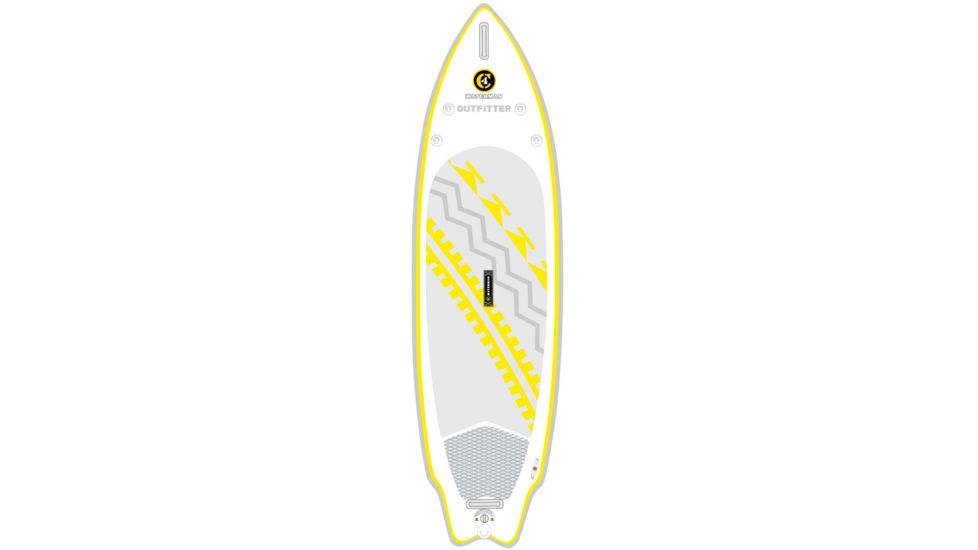 1011 Outfitter Stand Up Paddleboard-White/Yellow