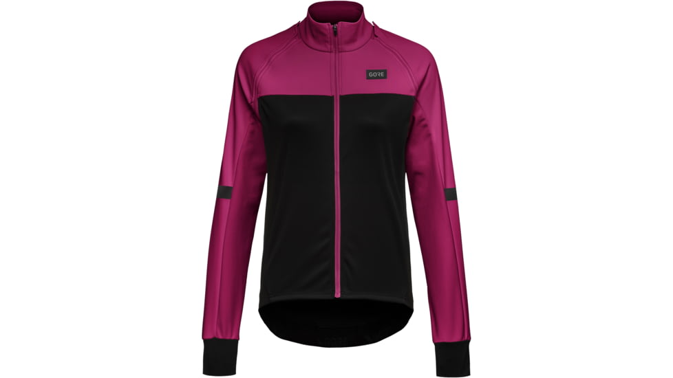 GOREWEAR Phantom Cycling Jacket Womens in Black/Process Purple Large 12-14 Slim fit Windproof 085CBC28, 100821-99BQ-42