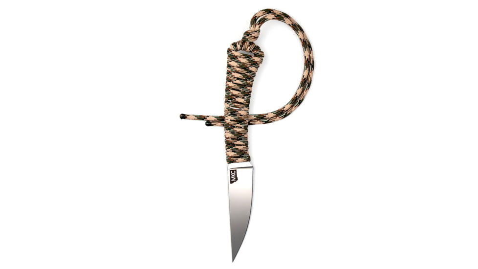 Montana Knife Company Magnacut Mini-Speedgoat Fixed Blade Knives, 2.875 inch, Magnacut Stainless Steel, Fixed Blade, Paracord Handle, Desert Camo, 6.75 inch, MKC-000365