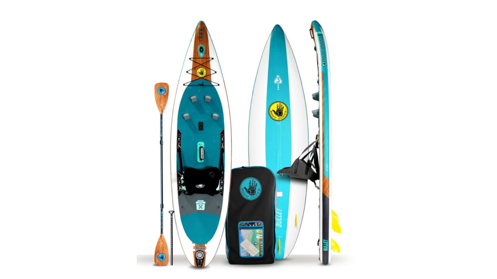 Aquapac Bullet 106 Inflatable Kayak - Teal/Wood EC8C97BA, 10 ft 6 in, Teal/Wood, IKAYBULLET21U-TLWO-10/FT/6/IN