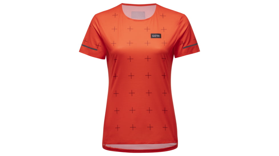 GOREWEAR Contest Daily Running Tee Womens in Fireball XS 0-2 Slim fit 134784E0, 100888-AY00-36