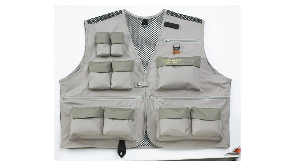 Caddis Men's Warm Weather Wader Vest, Grey, Medium, CA7402WV-M