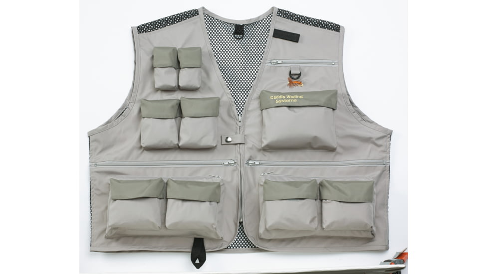Caddis Men's Warm Weather Wader Vest, Grey, Small, CA7402WV-S