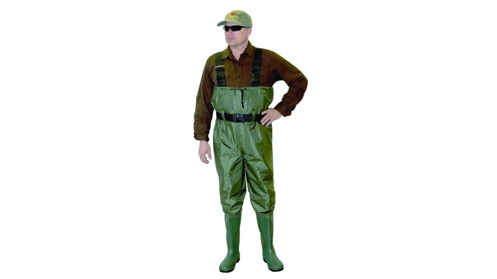 Caddis Wading Systems PVC Chest Waders Ultra Lite Green Sz9, CA3901W9