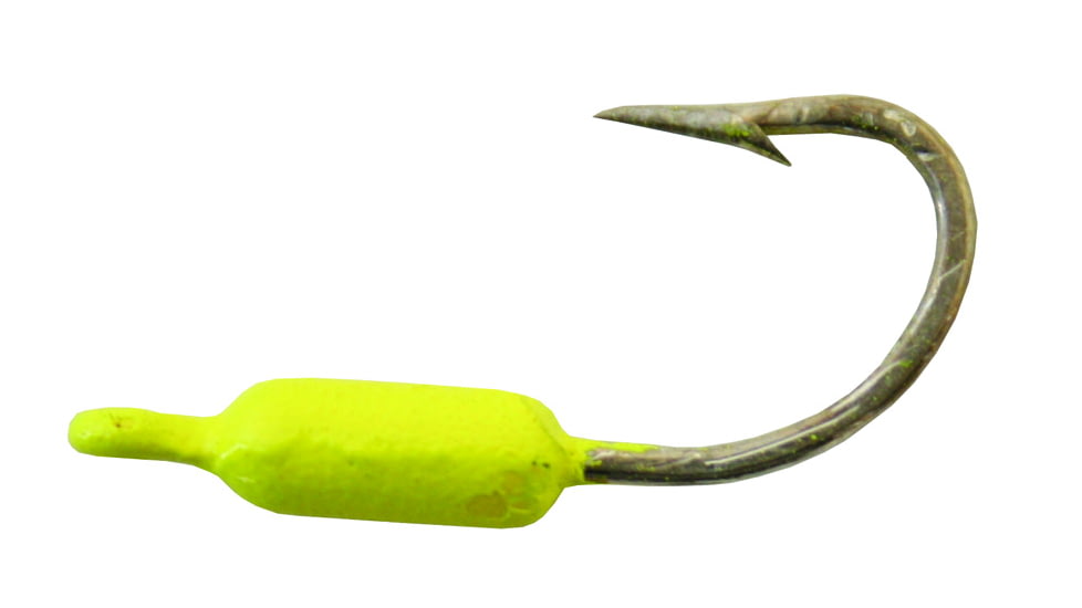 Calcutta Crusher Jighead, 1/16 oz,s Sz 2 J-Hook Yellow/Chartreuse, 5/Pack, BR100-02 YC