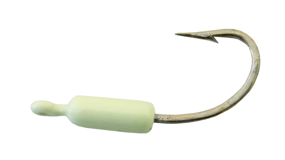 Calcutta Crusher Jighead 1/8 oz,s Sz 1 J-Hook, Glow, 5/Pack, BR100-03GW