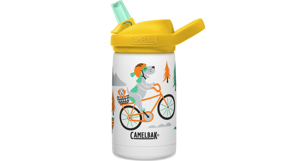 CamelBak Eddy+ Kids SST Vacuum Insulated Water Bottle, 12oz, Biking Dogs, 2665107035