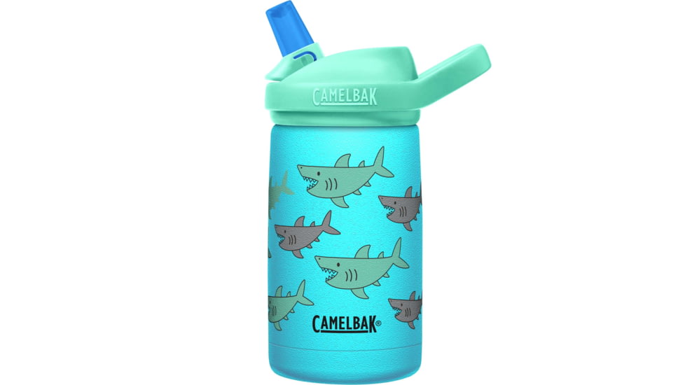 CamelBak Eddy+ Kids SST Vacuum Insulated Water Bottle, 12oz, School of Sharks, 2665402035