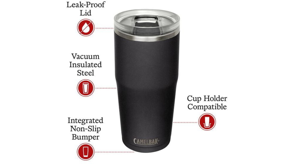 CamelBak 20oz Thrive Tumbler VSS Mug, Black, 20oz, 2845001060