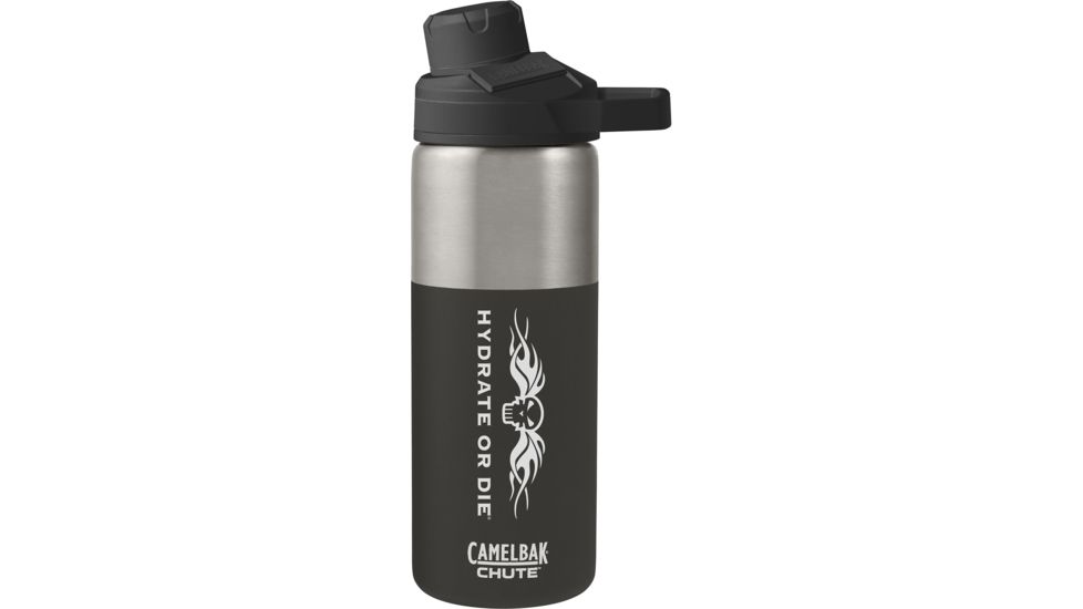 CamelBak Chute Mag Vacuum Insulated Bottle,Stainless,20oz,Hydrate or Die,Black, 1515002060