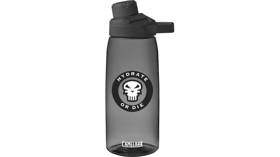 CamelBak Chute Mag Water Bottle,1L,Hydrate or Die,Charcoal, 1513002001