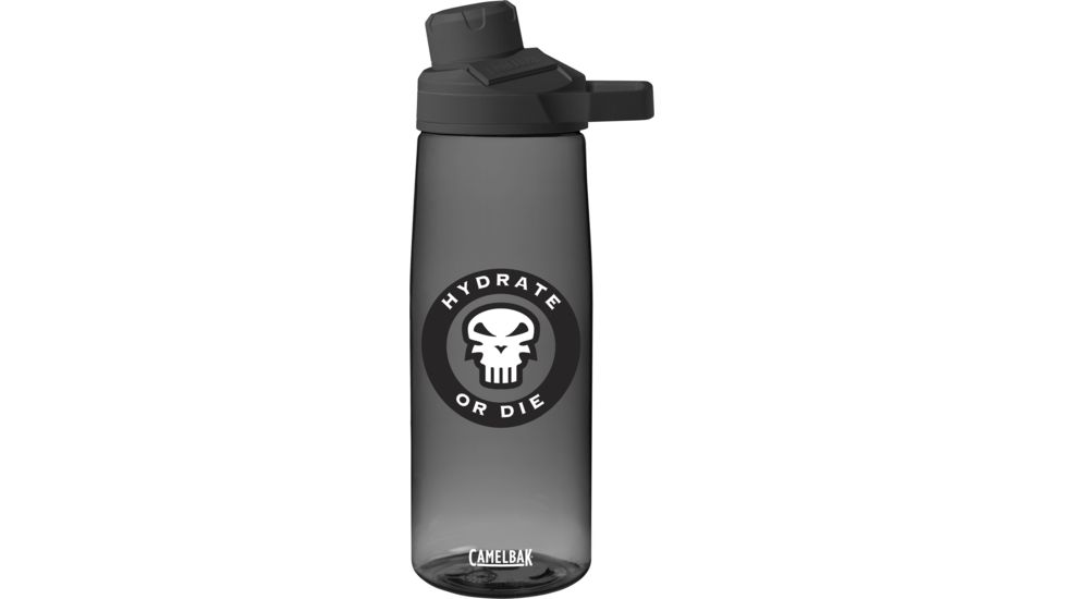 CamelBak Chute Mag Water Bottle,.75L,Hydrate or Die,Charcoal, 1512002075