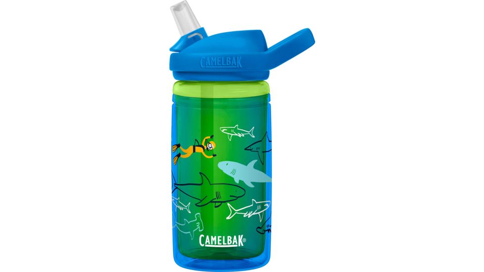 CamelBak Eddy+ Kids Insulated Water Bottle, 14oz, Scuba Sharks, 2283401040