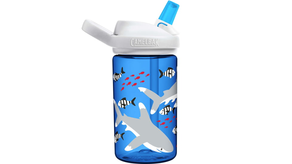 CamelBak Eddy+ Kids 14 oz LE Water Bottle, Friendly Sharks, 14oz, 2689401041