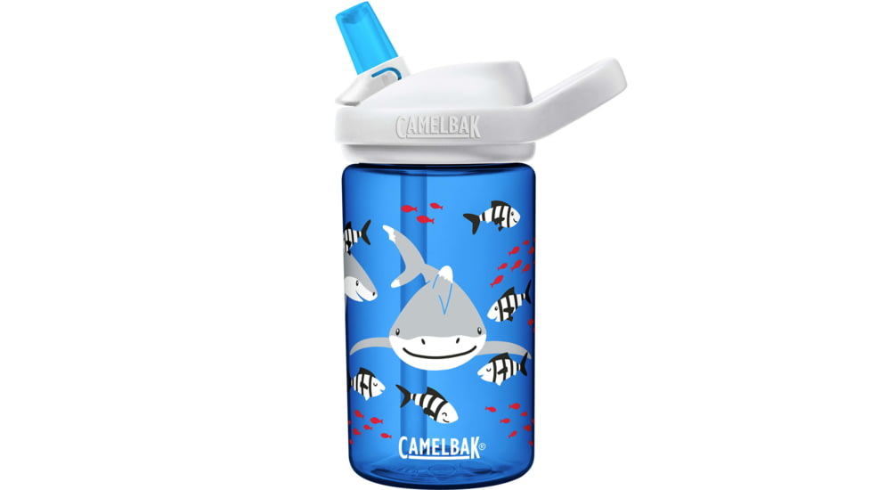 CamelBak Eddy+ Kids 14 oz LE Water Bottle, Friendly Sharks, 14oz, 2689401041