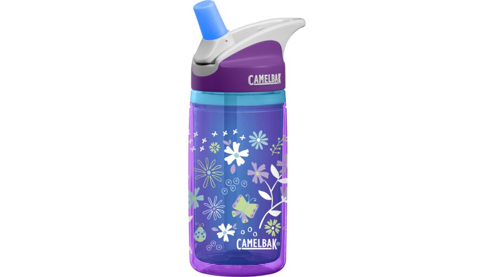 CamelBak eddy Kids Insulated Water Bottle-Purple Flowers