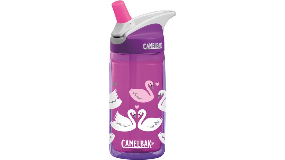 CamelBak Eddy Kids Insulated Water Bottle, Purple Swans, 0.4L, 1305504040