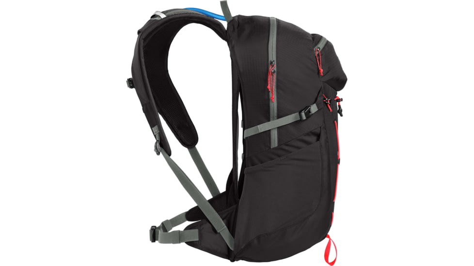 CamelBak Fourteener 24 Hydration Pack, Black/Fiery Coral, One Size, 2865001000