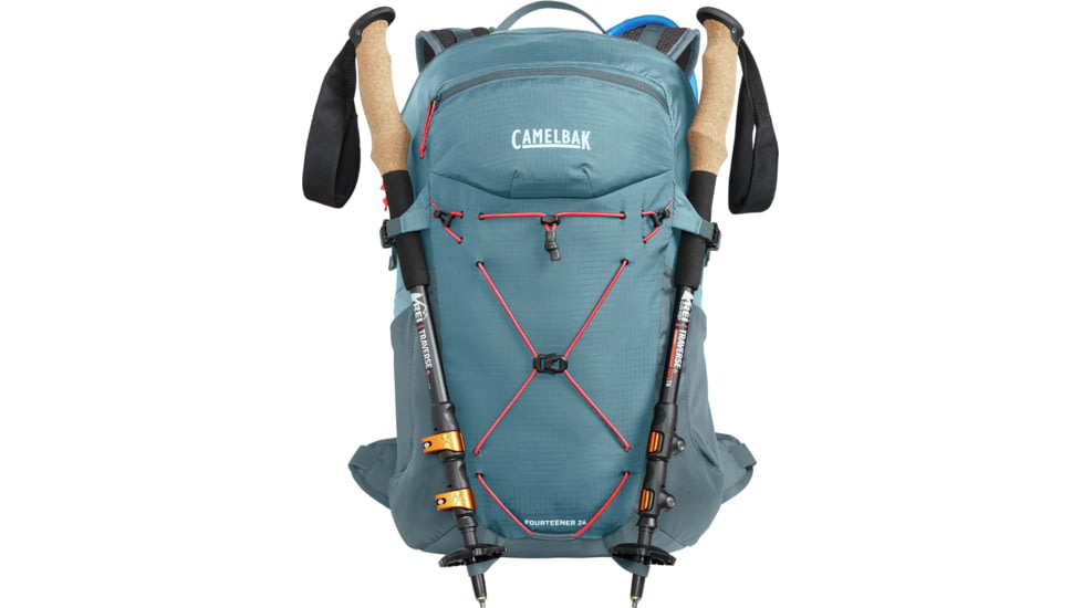 CamelBak Fourteener 24 Hydration Pack, Smoke Blue/Fiery Coral, One Size, 2865301000