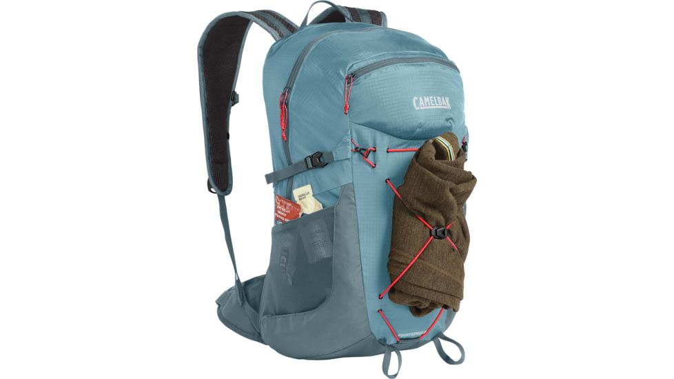 CamelBak Fourteener 24 Hydration Pack, Smoke Blue/Fiery Coral, One Size, 2865301000