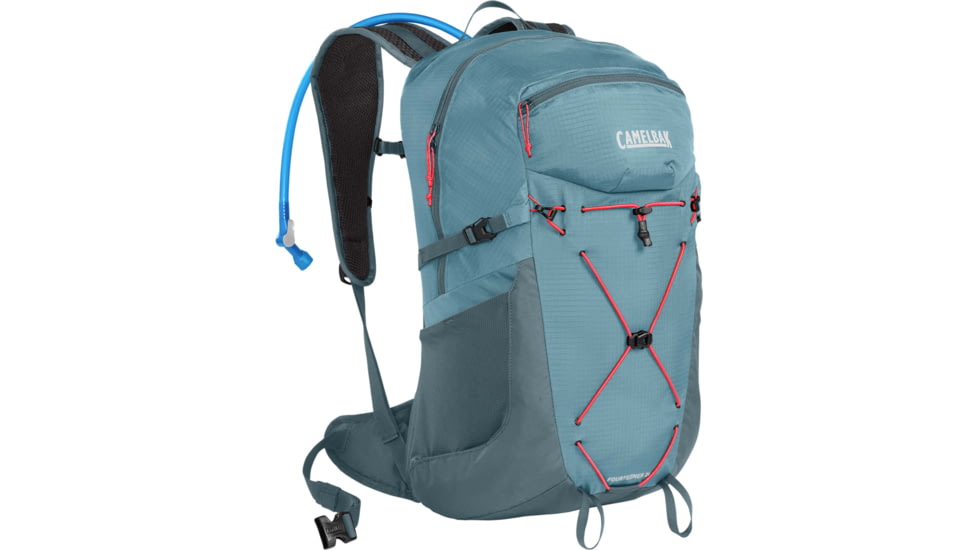CamelBak Fourteener 24 Hydration Pack, Smoke Blue/Fiery Coral, One Size, 2865301000