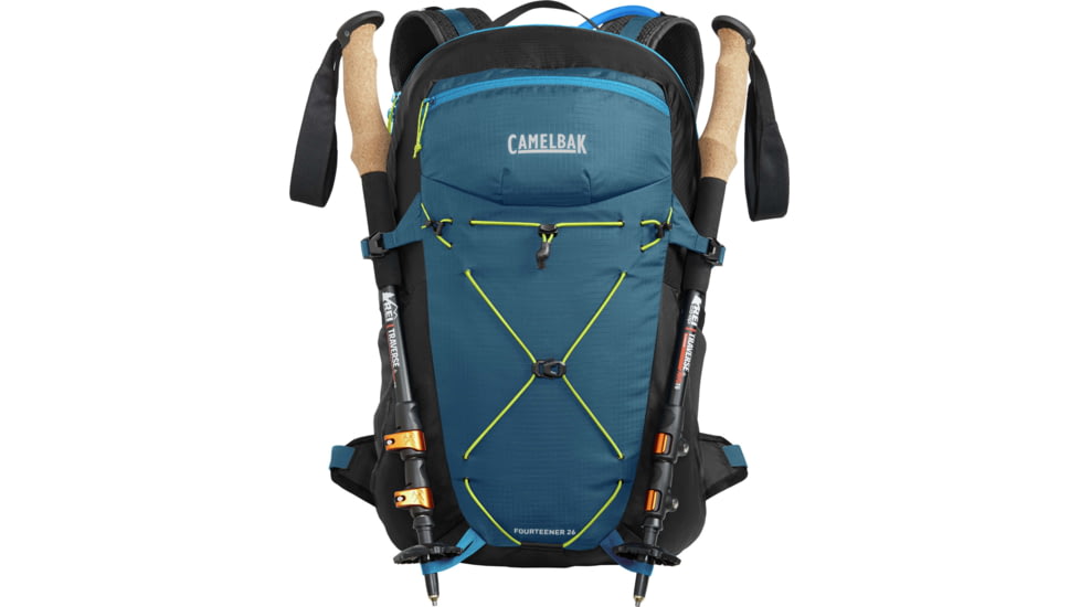 CamelBak Fourteener 26 Hydration Pack, Gibraltar Navy/Summer Lime, One Size, 2864401000