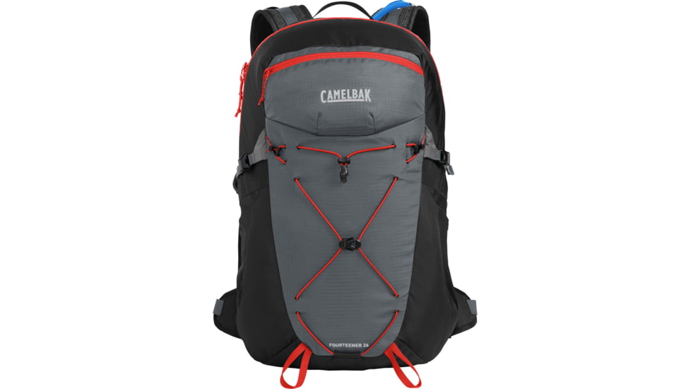 CamelBak Fourteener 26 Hydration Pack, Graphite/Red Poppy, One Size, 2864001000