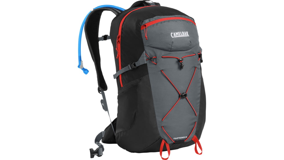 CamelBak Fourteener 26 Hydration Pack, Graphite/Red Poppy, One Size, 2864001000