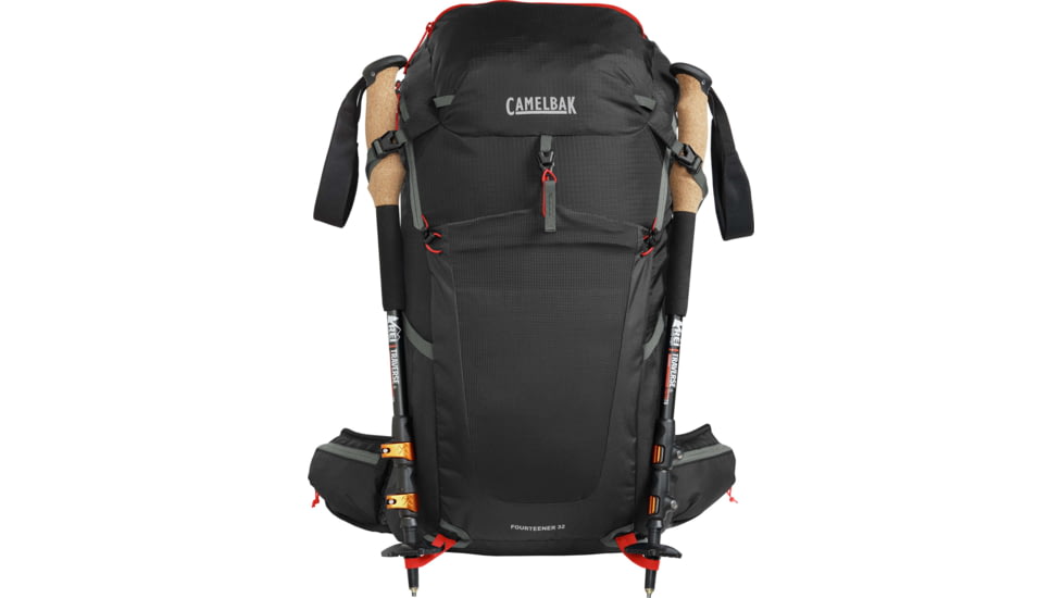 CamelBak Fourteener 32 Hydration Pack, Black/Red Poppy, One Size, 2812001000