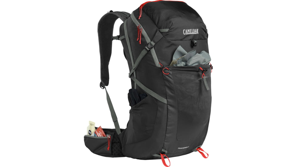 CamelBak Fourteener 32 Hydration Pack, Black/Red Poppy, One Size, 2812001000
