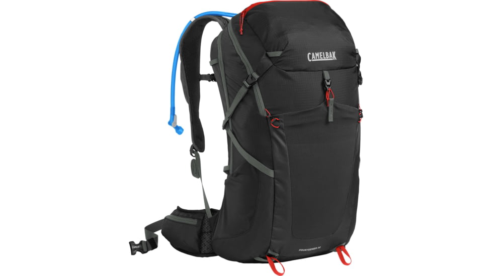 CamelBak Fourteener 32 Hydration Pack, Black/Red Poppy, One Size, 2812001000