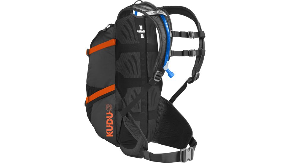 CamelBak K.U.D.U. 12 Mountain Biking Enduro Back Protection Pack, Black/Laser Orange, 12 L, 1132002000