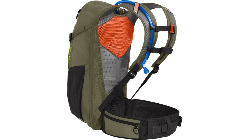 CamelBak Kudu Protector Backpack 20, Burnt Olive/Laser Orange, Small/Medium, 1473302082