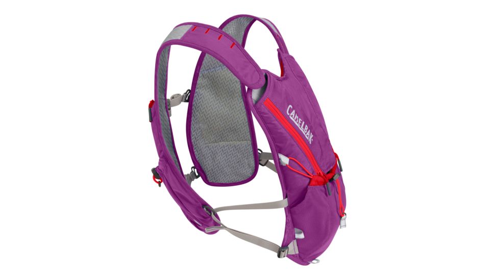 CamelBak Marathoner Running Vest-Purple Cactus Flower/Flame Scarlet-Regular